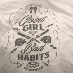 Adorable White Torrid T-shirt size 2. “Good Girl..